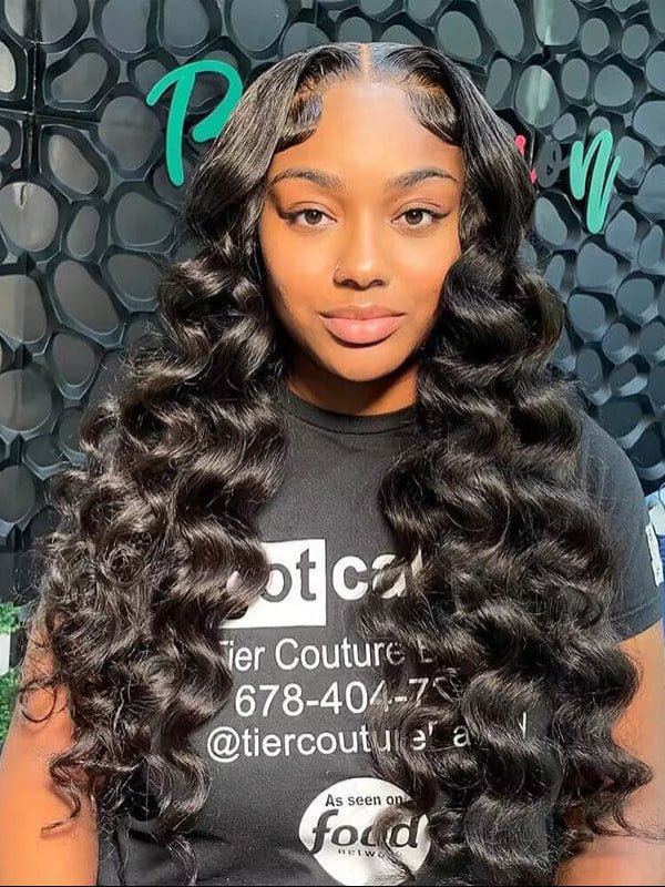Loose Wave 13×4 HD Transparent Lace Front Human Hair Wigs Sterly Hair