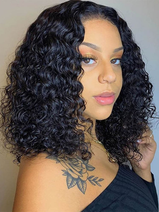 Sterly Water Wave Short Bob Wigs 13x6 Lace Front Human Hair Wigs For Women - sterlyhair