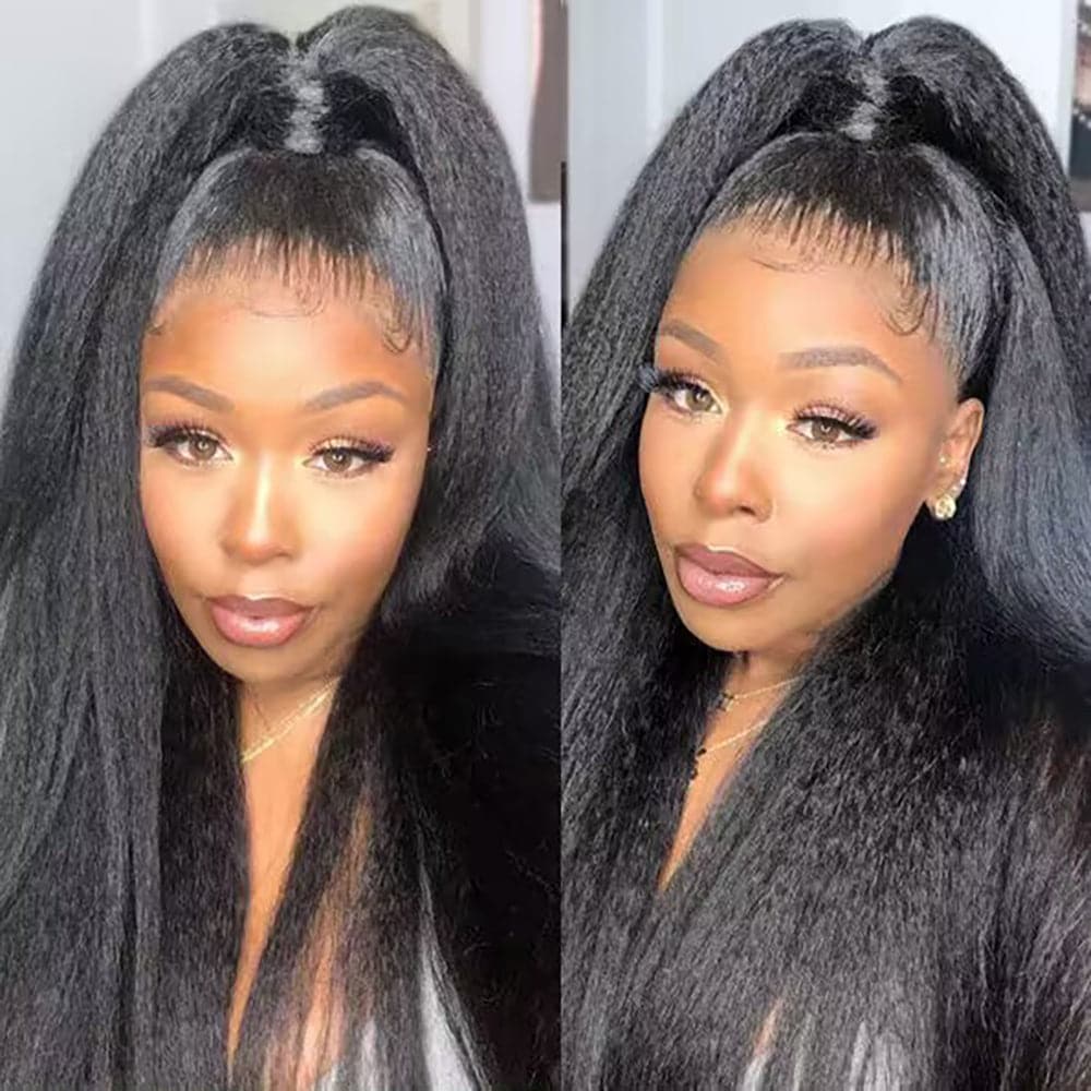 360 HD Lace Frontal Wigs Yaki Straight Human Hair Wigs For Women Sterly Hair