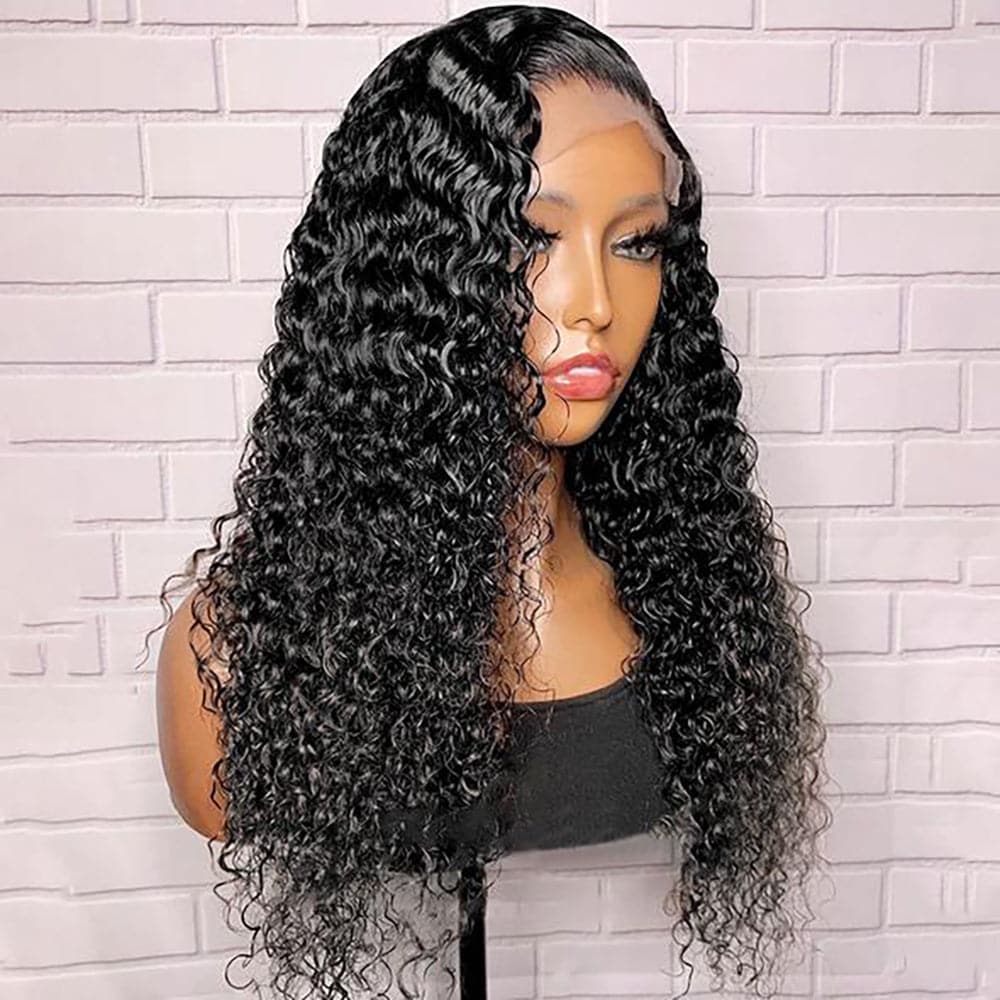 Long Hair Wigs For Women Curly Human Hair Invisible Wigs 180% Density 32-40inch