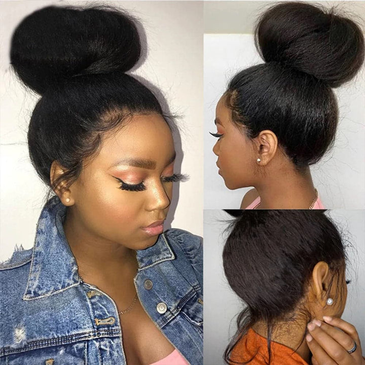 Kinky Straight Full Lace Human Hair Wig Sterly 100% Human Hair Wigs - sterlyhair