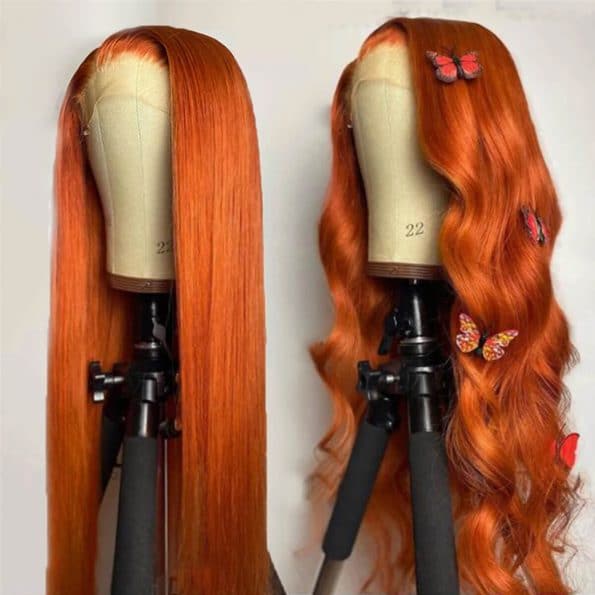 Sterly Ginger Hair Colored Wig Body Wave 4x4 13x4 Lace Front Human Hair Wigs