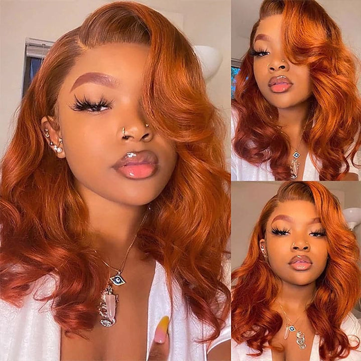 Sterly Ginger Hair Colored Wig Body Wave 13x6 Lace Front Human Hair Wigs - sterlyhair