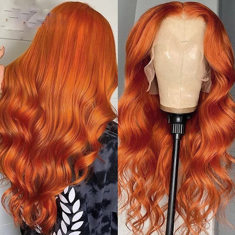 Sterly Ginger Hair Colored Wig Body Wave 4x4 13x4 Lace Front Human Hair Wigs