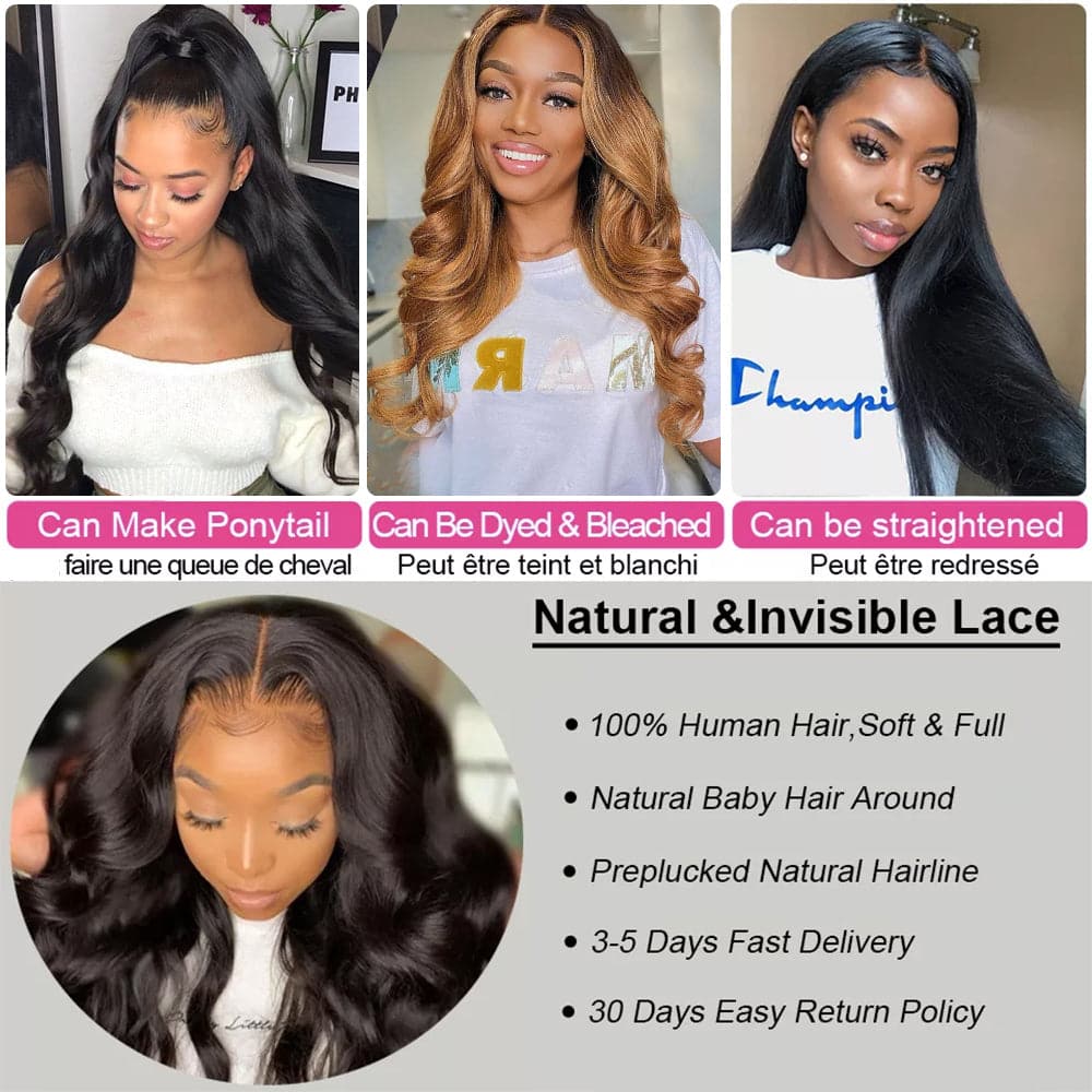 360 Lace Frontal Wigs Body Wave Human Hair Wigs For Women Sterly Hair