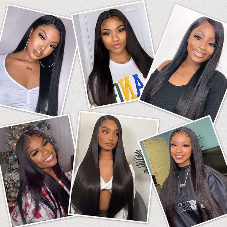 New Drawstring Straight V Part Wig No Leave Out And No Sew In Human Hair Wigs - sterlyhair