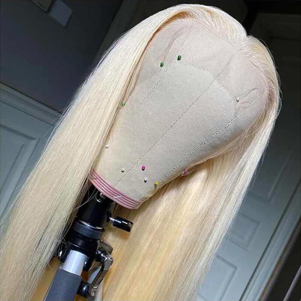 613 Honey Blonde 40inch Long Wig 4×4/13x4 Transparent Lace Front Human Hair Wigs 150% Density