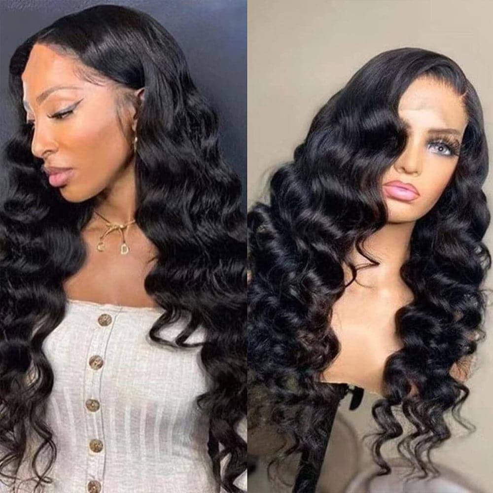 Sterly 13x6 Transparent HD Lace FrontWigs Loose Deep Wave Human Hair Wigs