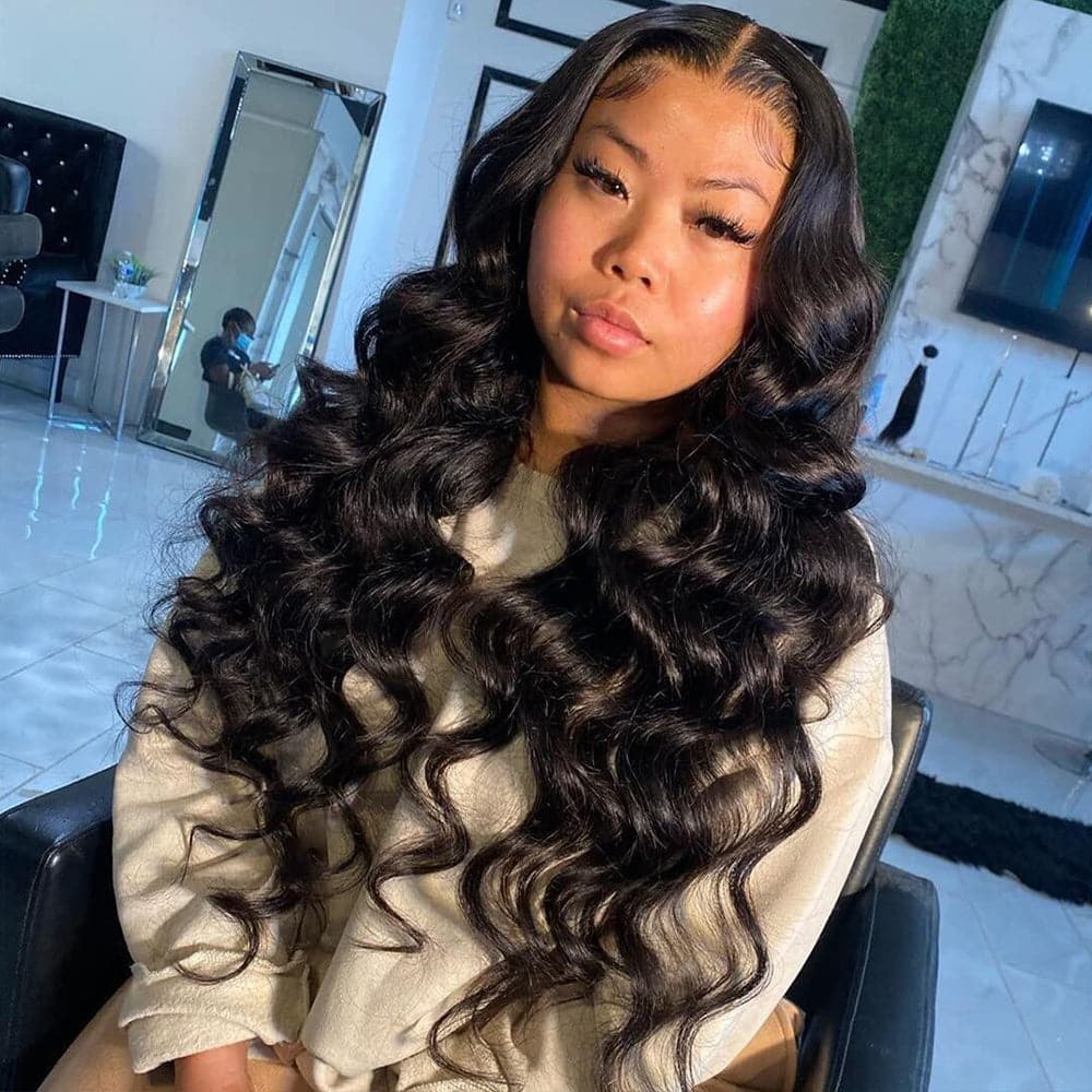 Sterly Glueless 13x6 Loose Deep Wave Wig HD Lace Frontal Wigs 100% Human Hair Wigs - sterlyhair
